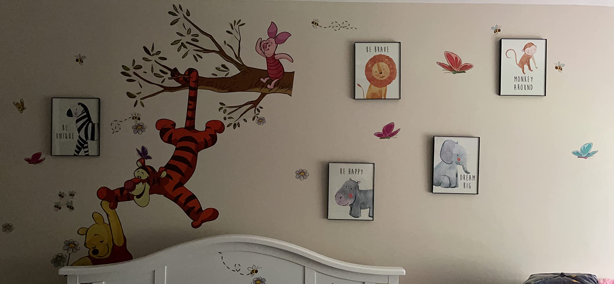 Set of 6 Baby Animal Nursery Wall Art Prints - Cute & Inspirational Decor for Baby Girls & Boys, Kids Room, Playroom, Nursery - Unframed 8x10 Inch Posters - Woodland Animal Nursery Decor customer photo 2