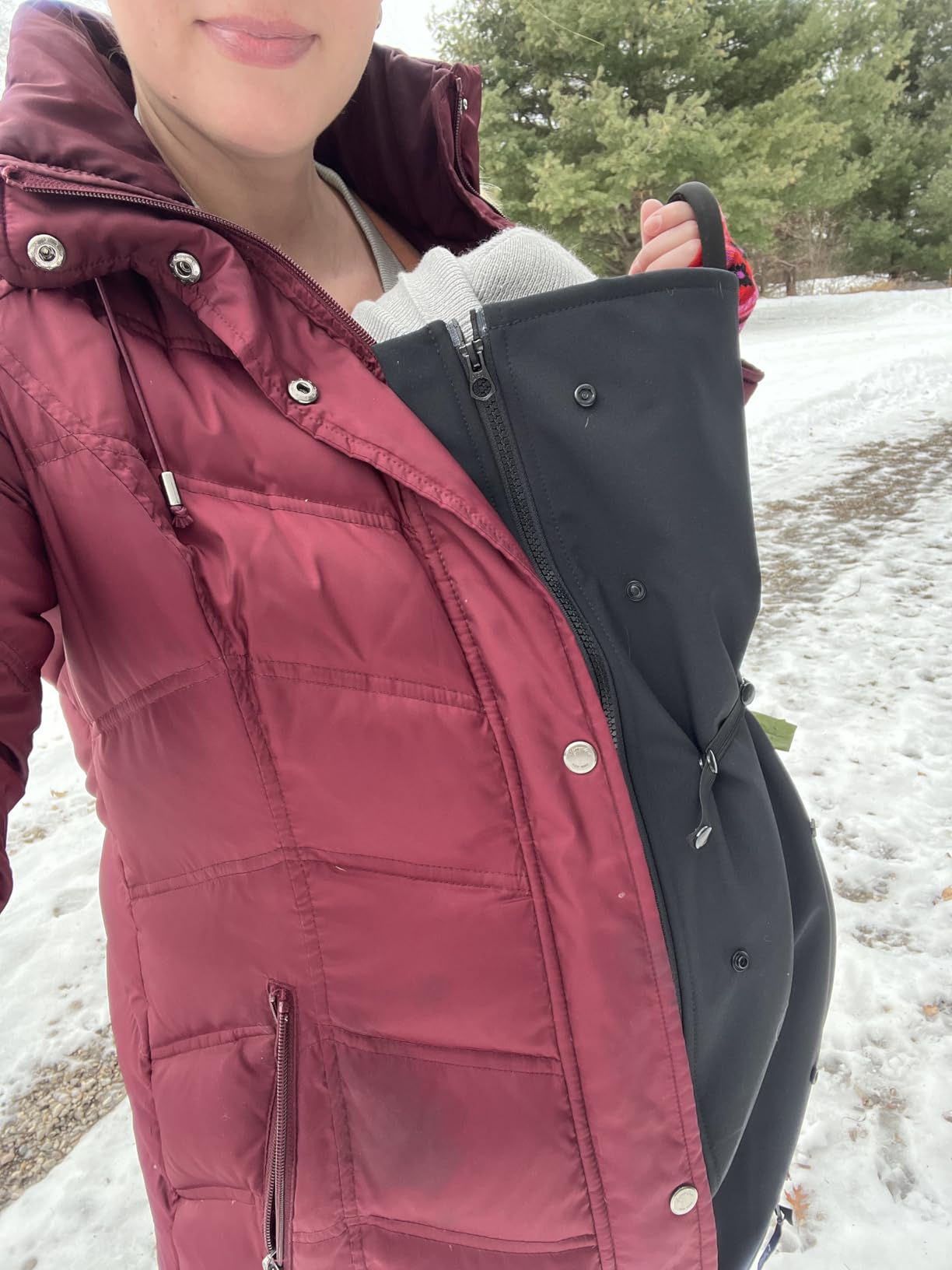 Universal Jacket Extender for Maternity and Babywearing, fits MOST zips, black, one-size customer photo 1