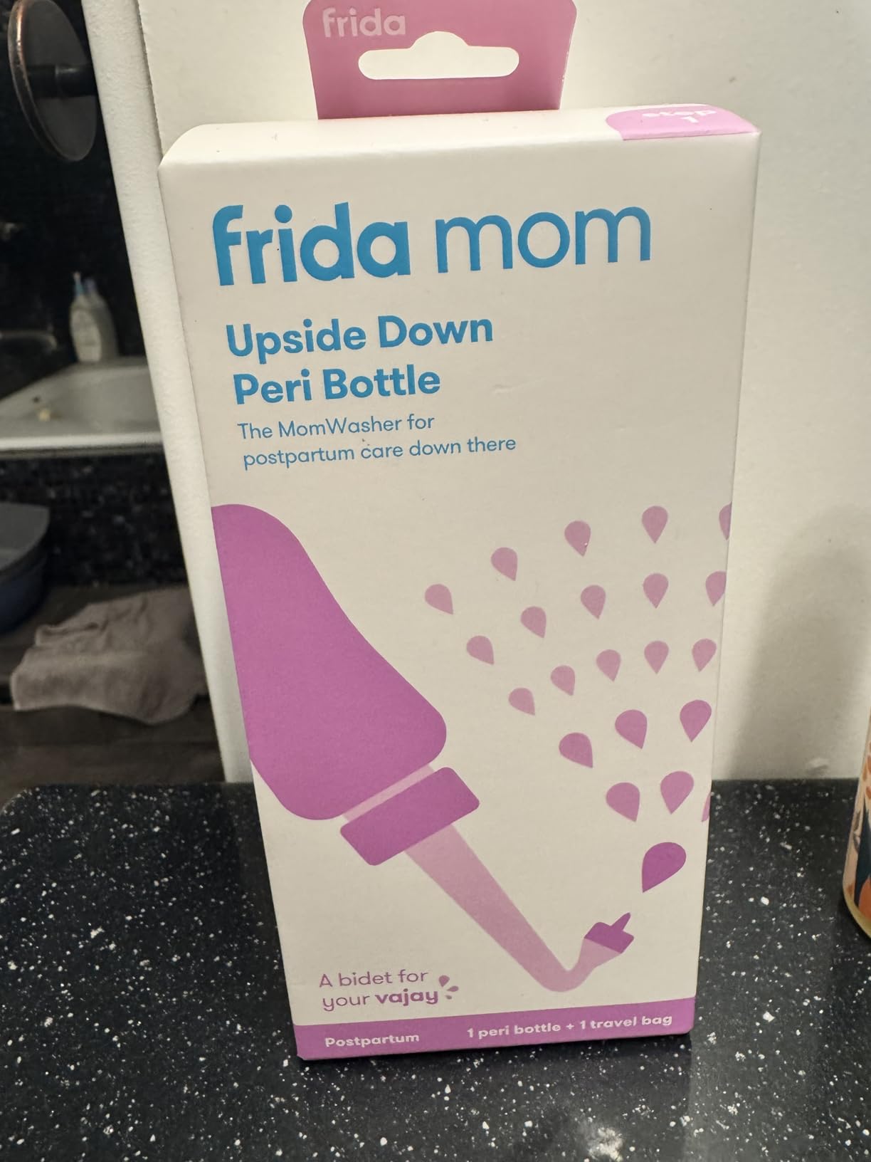 Frida Mom Upside Down Peri Bottle for Postpartum Care, Portable Bidet Perineal Cleansing and Recovery for New Mom, The Original Fridababy MomWasher customer photo 1
