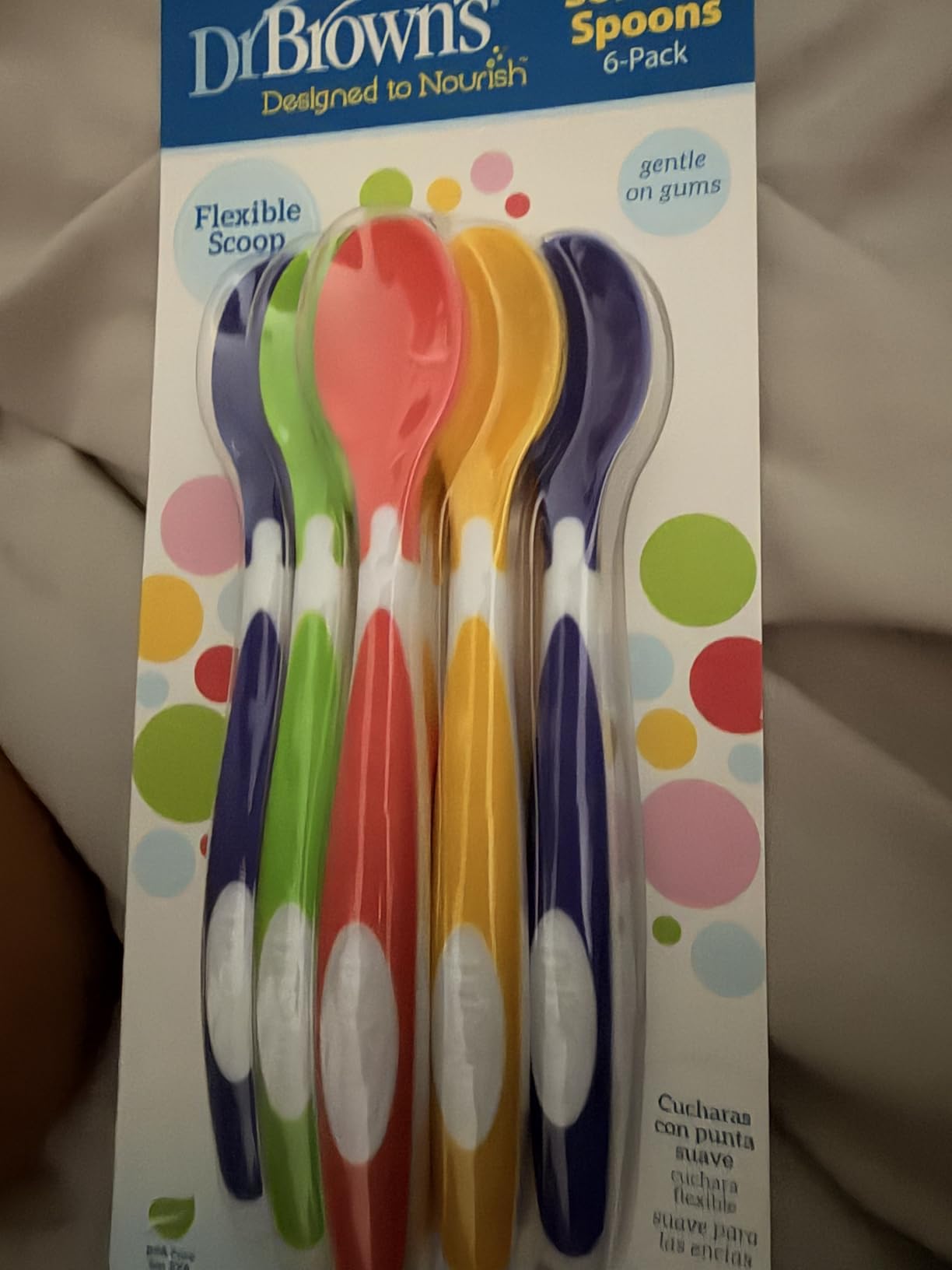 Dr. Brown's Designed to Nourish Soft-Tip Toddler Feeding Spoons, 6 Pack, Assorted Set customer photo 2