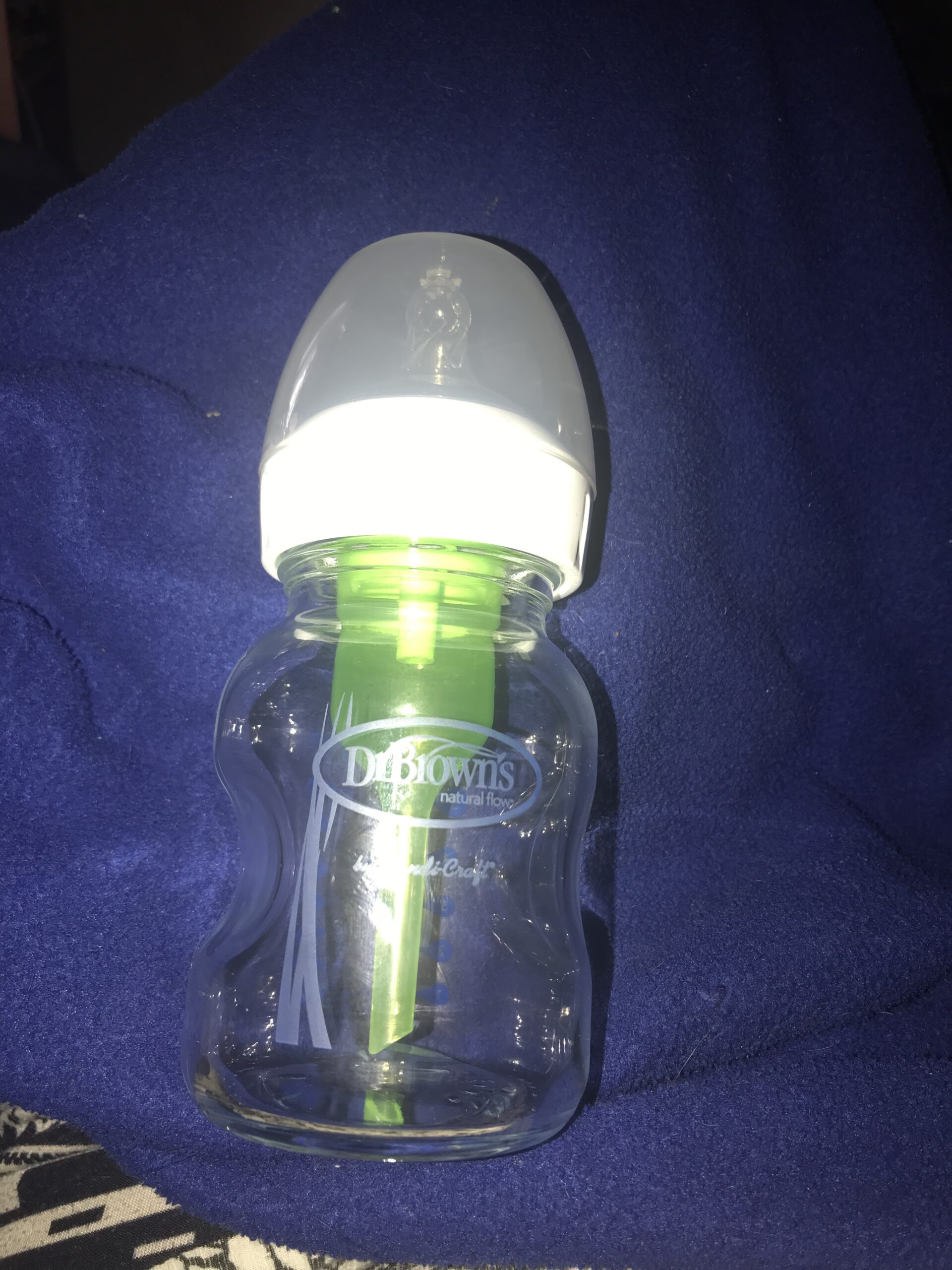 Dr. Brown's Anti-Colic Options+ Wide-Neck Glass Baby Bottle Starter Set - Silicone Bottle Sleeves, Level 1, 2, 3 Nipples, HappyPacis, Storage Caps, Bottle Brush customer photo 1