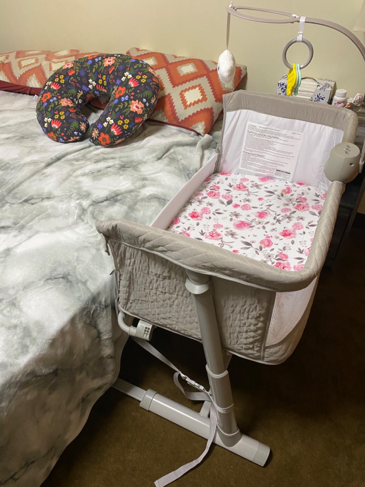 RONBEI Baby Bassinet, Bedside Sleeper Cribs, Baby Bed to Bed, Adjustable, Portable for Newborn, Infant/Baby Boy/Baby Girl customer photo 2