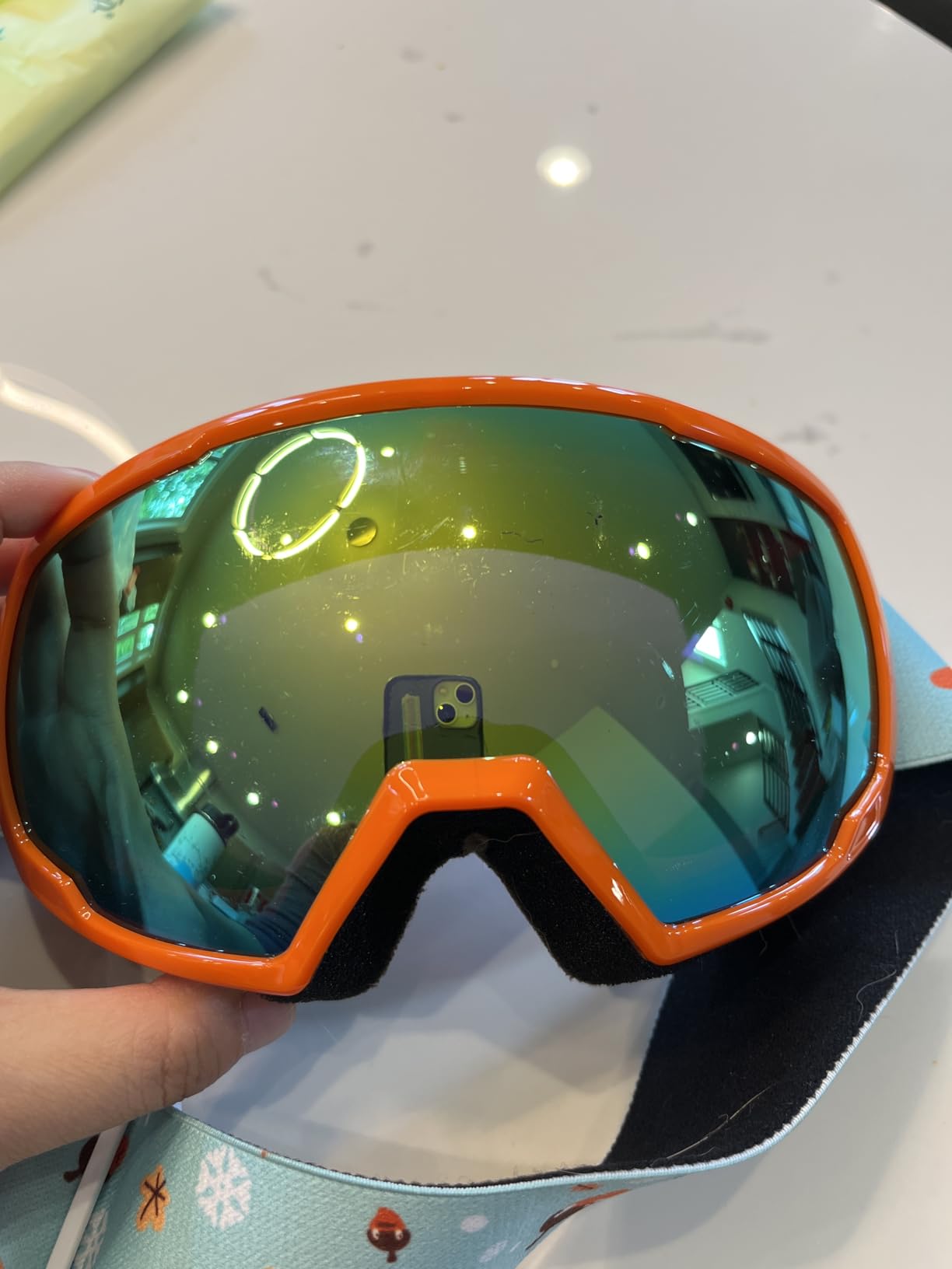 Kids Ski Goggles, Non-Slip Strap Snow Goggles Snowboard Goggles customer photo 1
