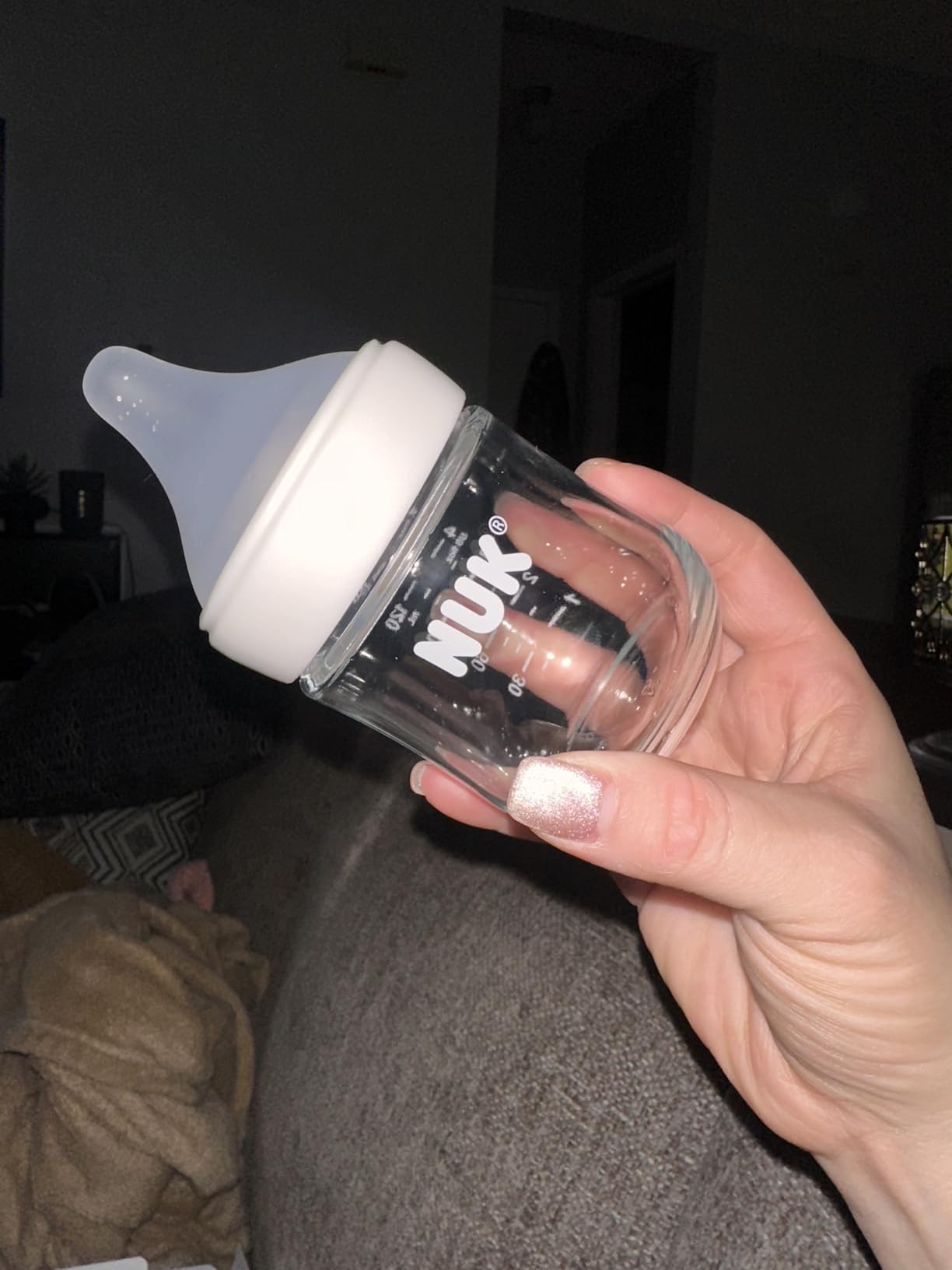 NUK Simply Natural Glass Baby Bottles, 4 oz, 3 Pack customer photo 2