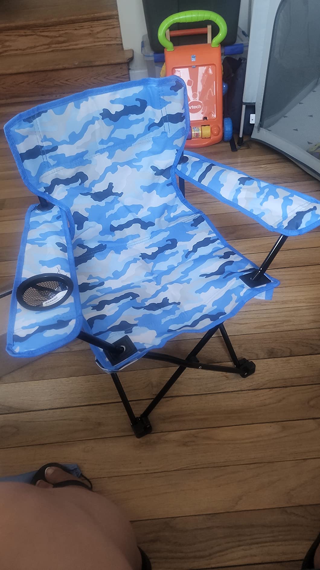 Emily Rose Kids Pink Folding Beach Camp Chair with Cup Holder Safety Lock & Carry Case - Toddler Girls Chair Ages 2-7 customer photo 2