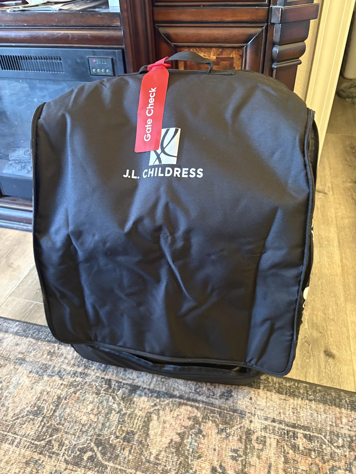 J.L. Childress Compact Travel Stroller Bag for Airplane - Fits Most Compact-Fold Single Baby Strollers, Compatible with UPPAbaby MINU, GB Pockit, Nuna TRVL & More, AirTag Compatible - Black customer photo 2