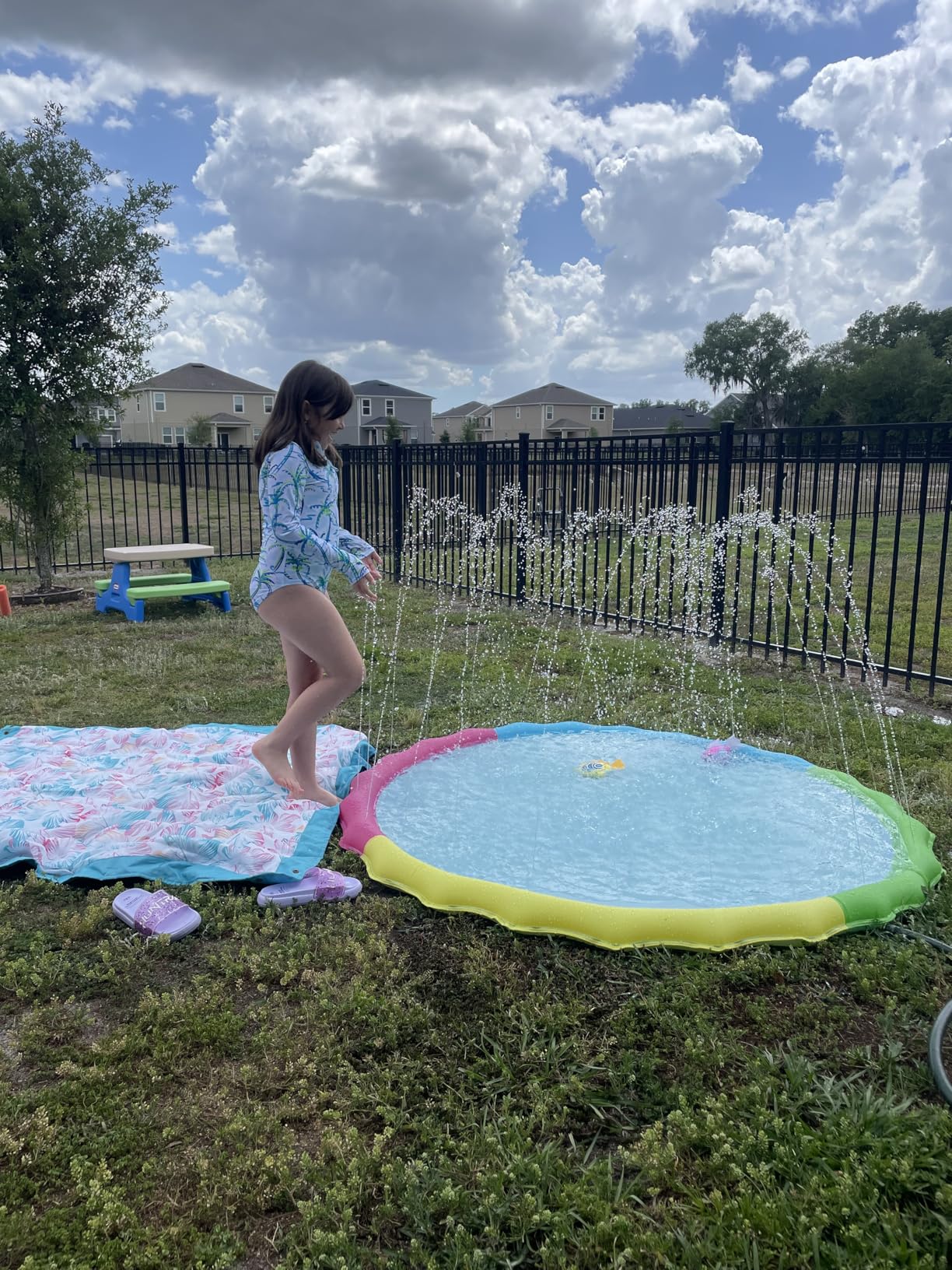Jasonwell Splash Pad Sprinkler for Kids 60