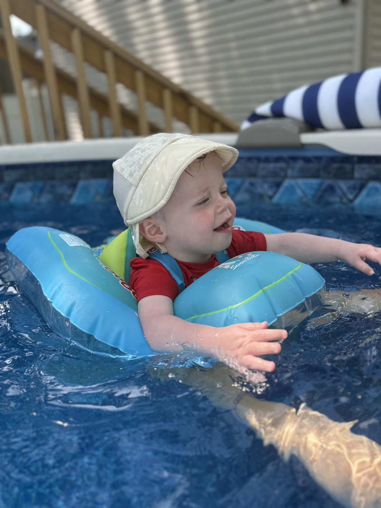 Baby Swimming Float Kids Inflatable Swim Ring with Safety Support Bottom Swimming Pool Accessories for 3-36 Months customer photo 1