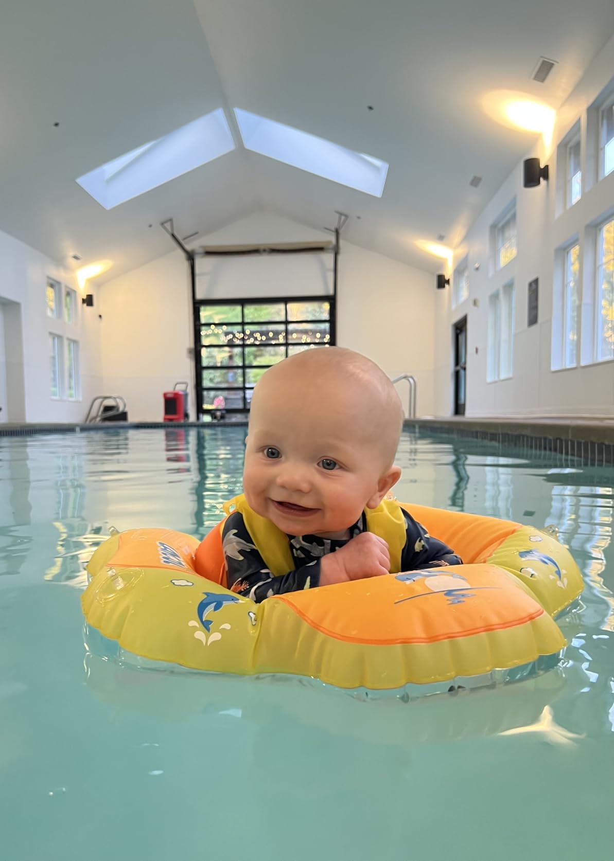 LAYCOL Baby Pool Float with Canopy UPF50+, 5 Point Safety Buckle No Flip Over, Inflatable Toddler Floaties Infant Pool Floats with Double Air Chambers, Baby Beach Essentials/Traval for 3-36M customer photo 1