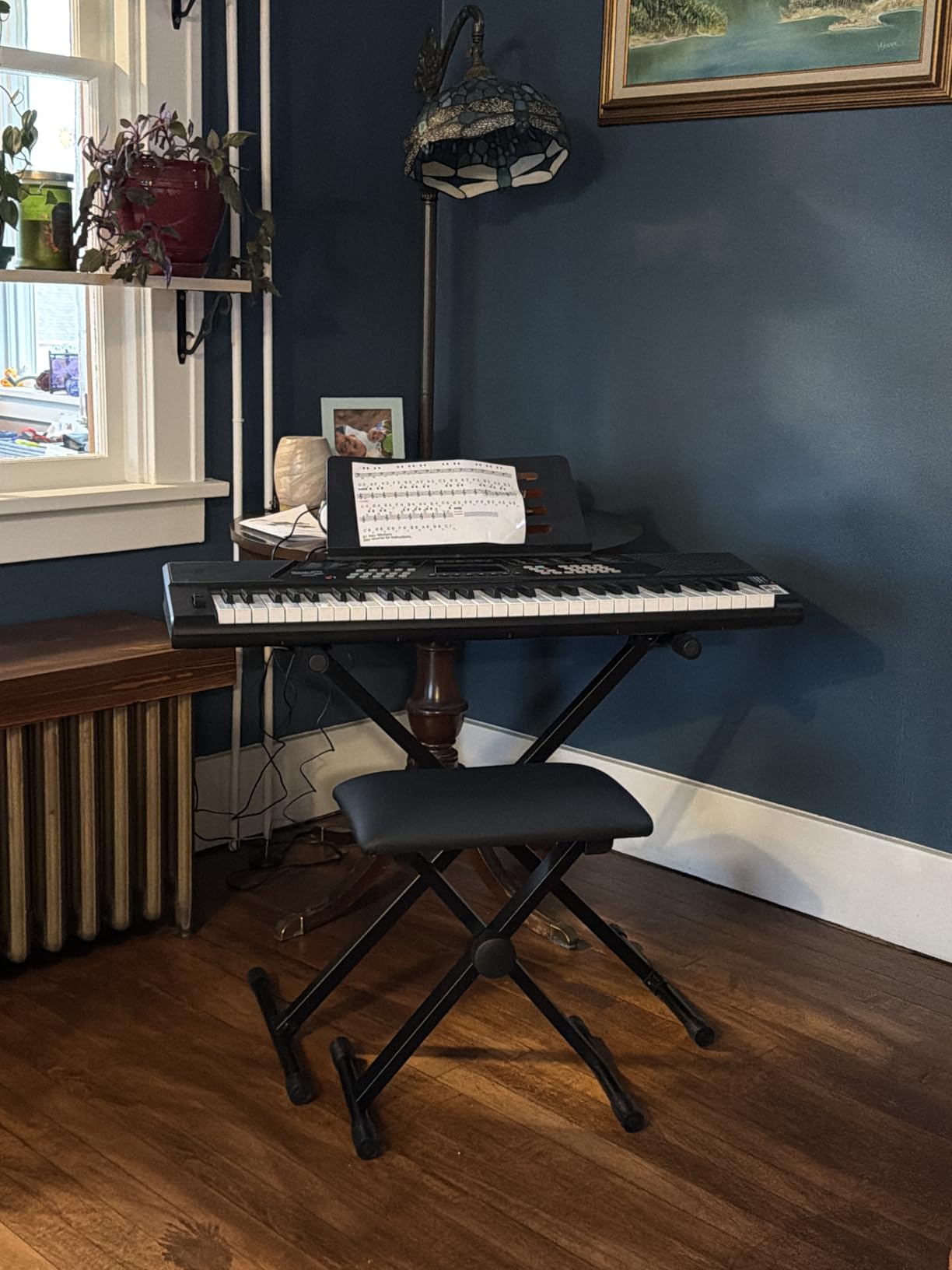 RockJam 61 Key Keyboard Piano Stand With Pitch Bend Kit, Piano Bench, Headphones, Simply Piano App & Keynote Stickers customer photo 1