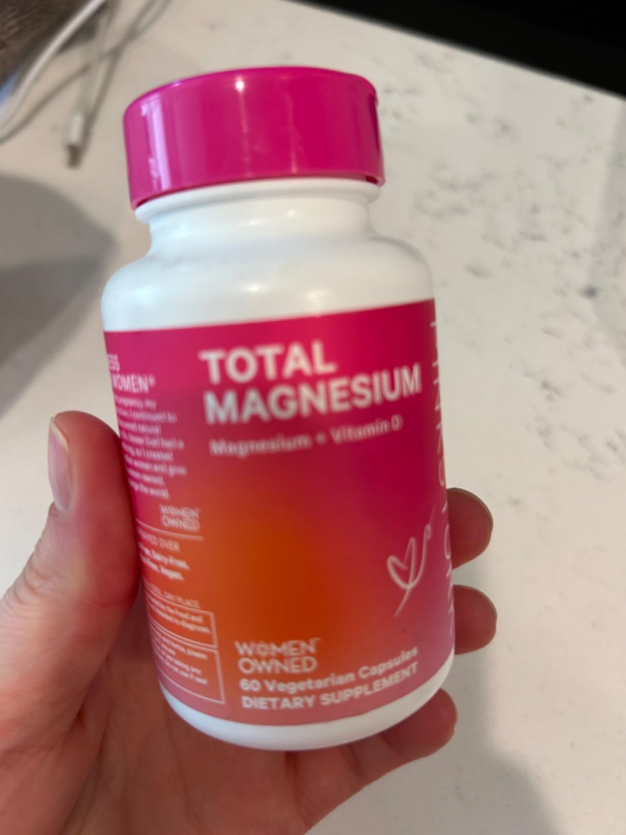 Pink Stork Magnesium Glycinate with Vitamin D - Magnesium Supplement for Women to Support Natural Calm, Mood, and Sleep - Hormone Balance for Women - 60 Capsules, 1 Month Supply customer photo 2