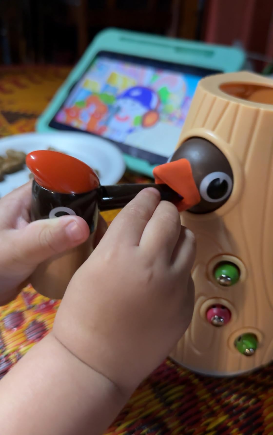 TOP BRIGHT Montessori Toys for 2 Year Old Girl and Boy, Fine Motor Skills Toddler Toys Age 2-4, Woodpecker Worm Toy Magnetic Bird Feeding Game customer photo 2
