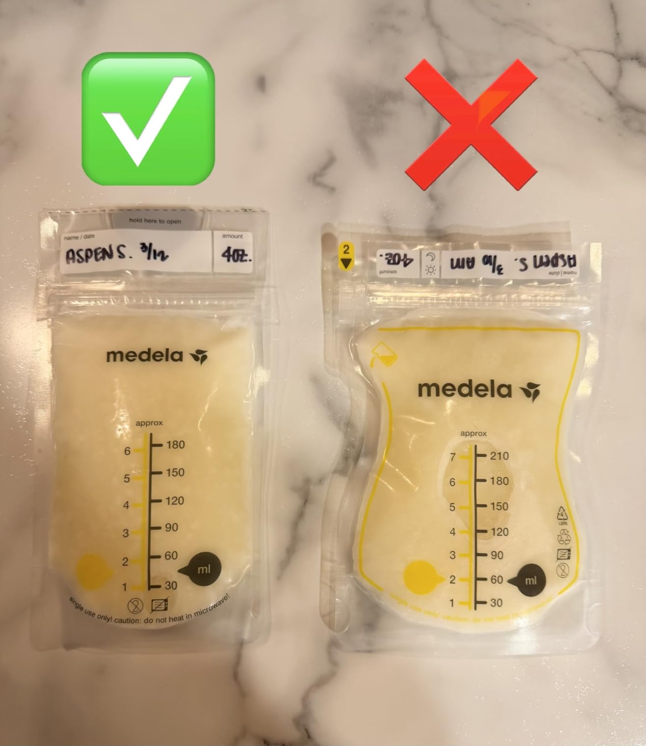 Vtopmart Breastmilk Storage Container 4PCS Set, Clear Freezer and Fridge Organizer Bins, Plastic Storage Bins for Breast Milk, Baby Pouches, Formula, Bottles and Yogurts, 4.3'' Width, 14.7