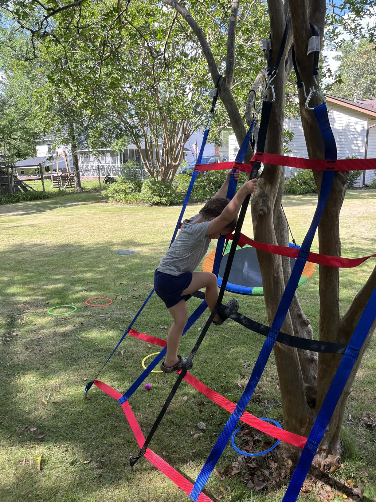 Climbing Net for Kids Outdoor, Climbing Cargo Net, Playground Accessories, Kids Climbing Net Swingset Accessories for Jungle Gyms Playground Obstacle Course Training for Outdoor customer photo 1