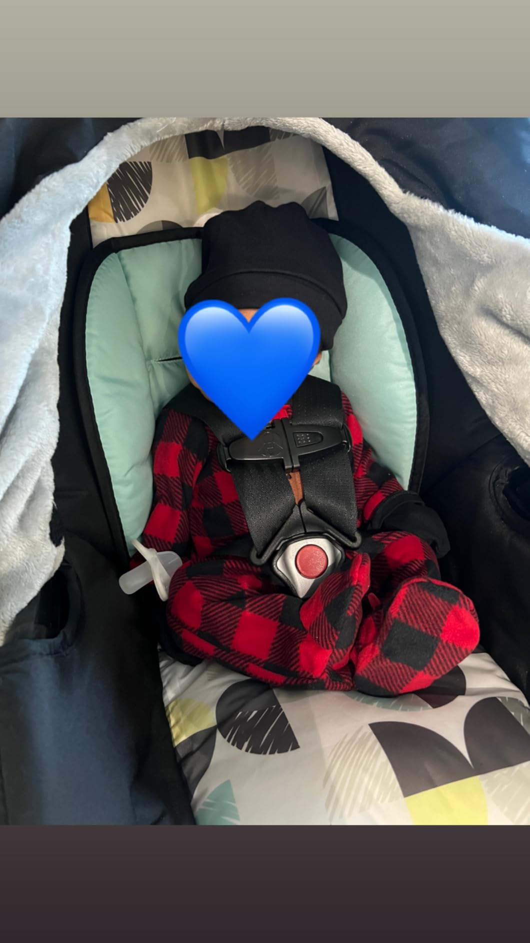 liuliuby Winter Carseat Covers for Baby | Infant Car Seat Cover Baby | Doona Accessories | Warm & Thick Fleece Canopy for Infant & New Born Cold Weather (Black) customer photo 1