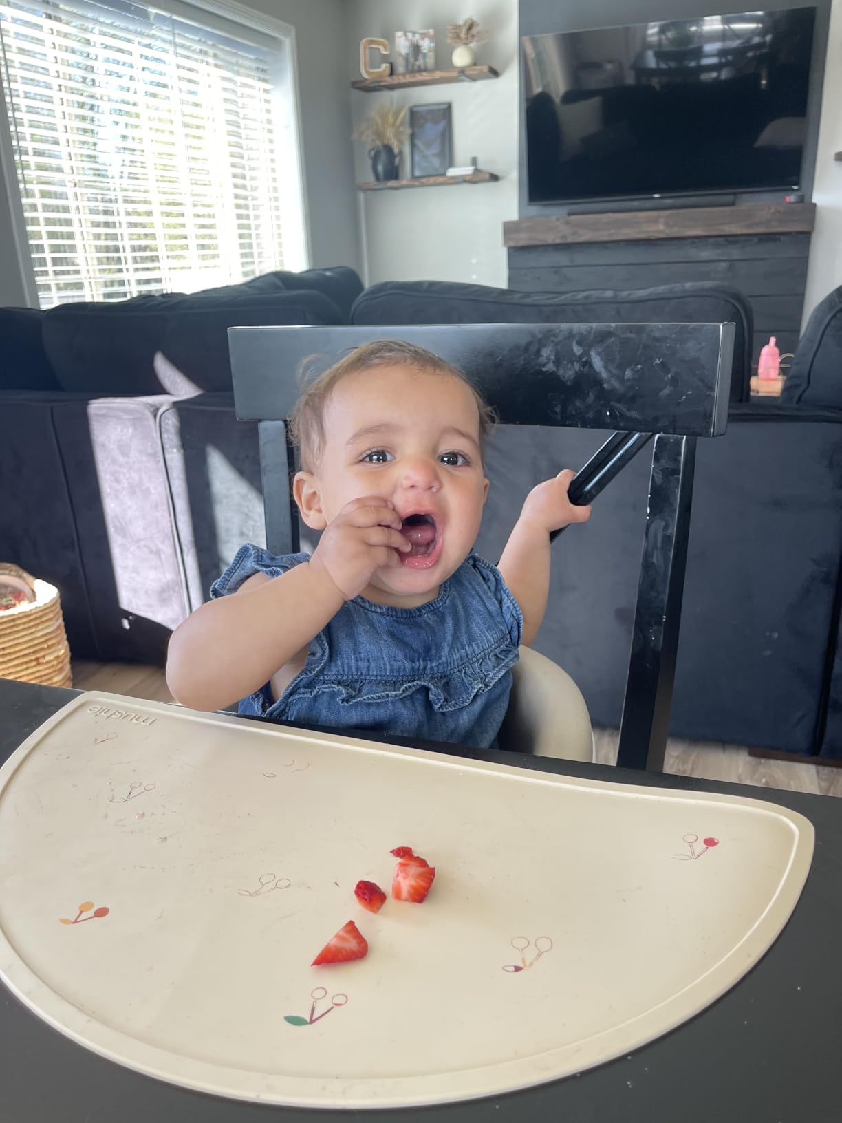 mushie Silicone Placemat for Kids | BPA-Free Non-Slip Design (Planets) customer photo 2