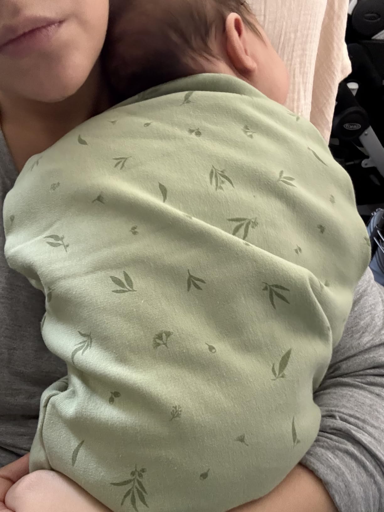 ergoPouch Cocoon Swaddle Sack 1.0 TOG - Baby Sleep Sack, Gentle Snug Fit Helps Calm Startle Reflex, Ideal for Arms In/Out Sleeping, Soft Breathable Fabric for Better Sleep (0-3 Months, Sage) customer photo 2