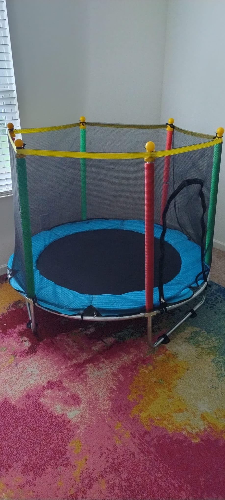 Toddler Trampoline for Kids Ages 1-8, 55'' Small Trampoline with Safety Enclosure Net, Indoor & Outdoor Baby Mini Trampolines, No-Gap Safe Design customer photo 1
