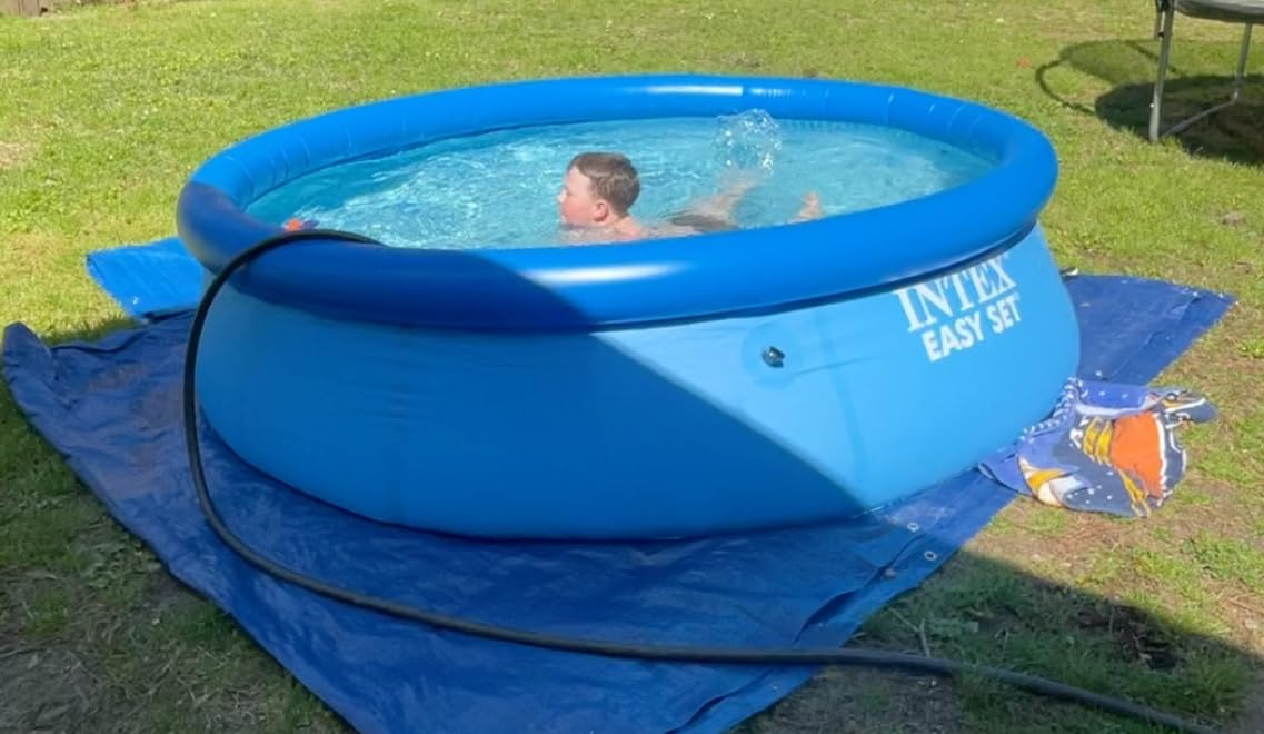 INTEX Easy Set 8 ft x 24in Above Ground Pool, Round Inflatable Swimming Pool, Pump Not Included customer photo 1
