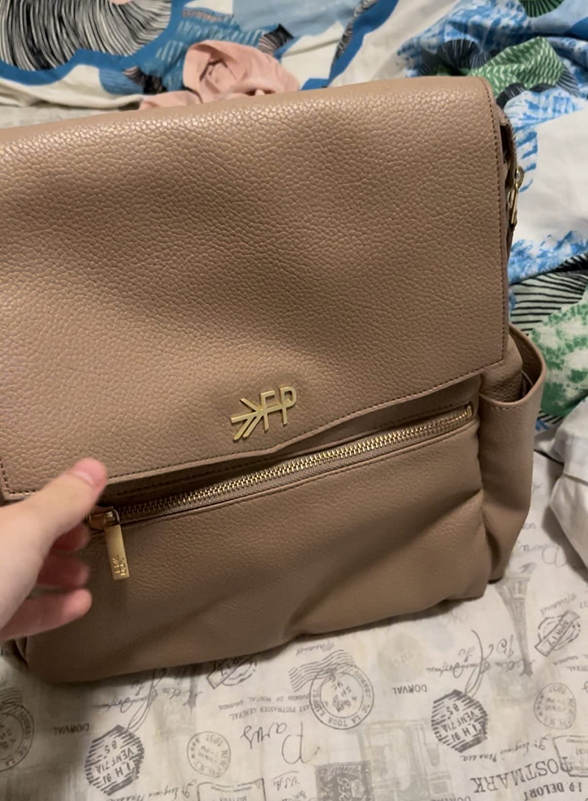 Freshly Picked Mini Diaper Bag II Backpack - Premium Vegan Leather Small Baby Bag with Changing Pad, Compact, Lightweight & Stylish (Butterscotch) customer photo 2