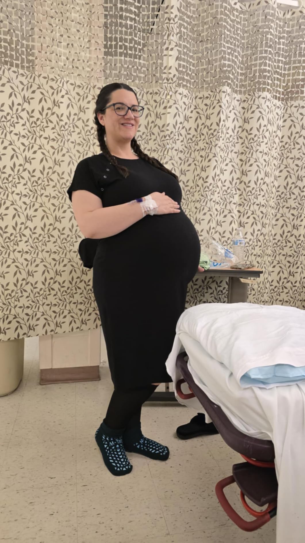 Women's Maternity 3 in 1 Delivery Labor Nursing Nightgown Hospital Gown Sleepwear for Breastfeeding customer photo 1