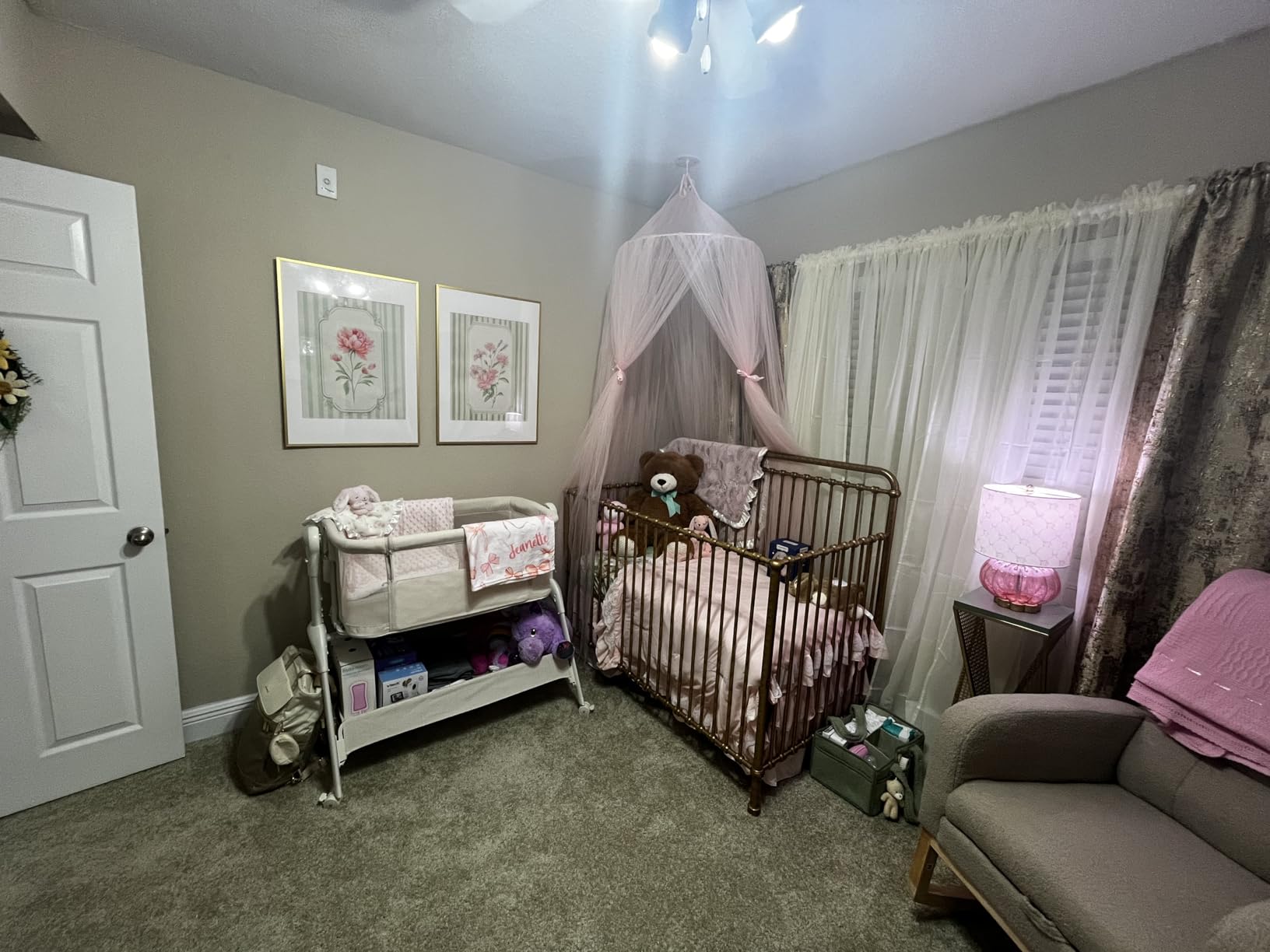 Kids Bed Canopy, Princess Hanging Mosquito Net for Baby Crib Nook Castle Nursery for Kid's Room Decor customer photo 1