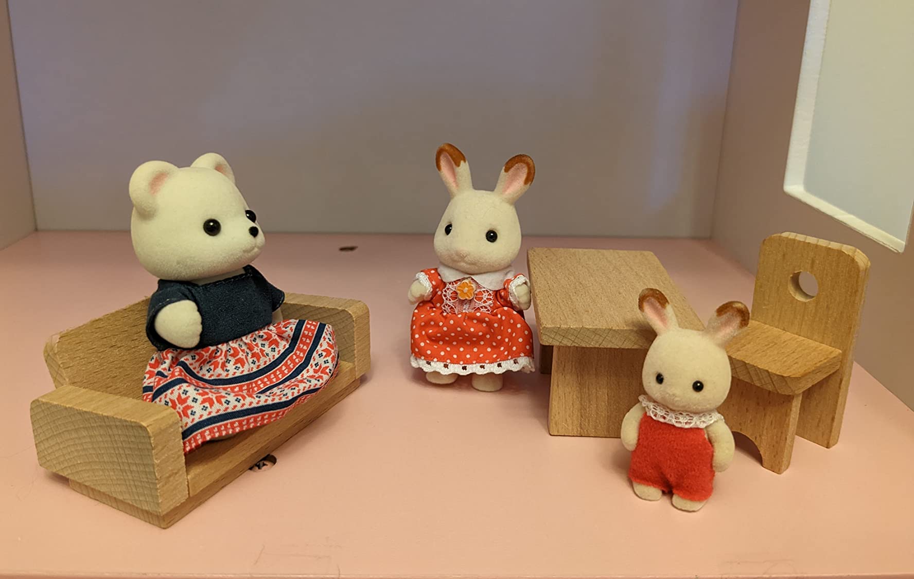5 Set Dollhouse Furniture Accessories Wooden Bathroom/Living Room/Dining Room/Bedroom/Kitchen House 6 Family Doll Decoration Pretend Play Kids Christmas Birthday Gifts for Girls Toys 40 Pcs customer photo 2