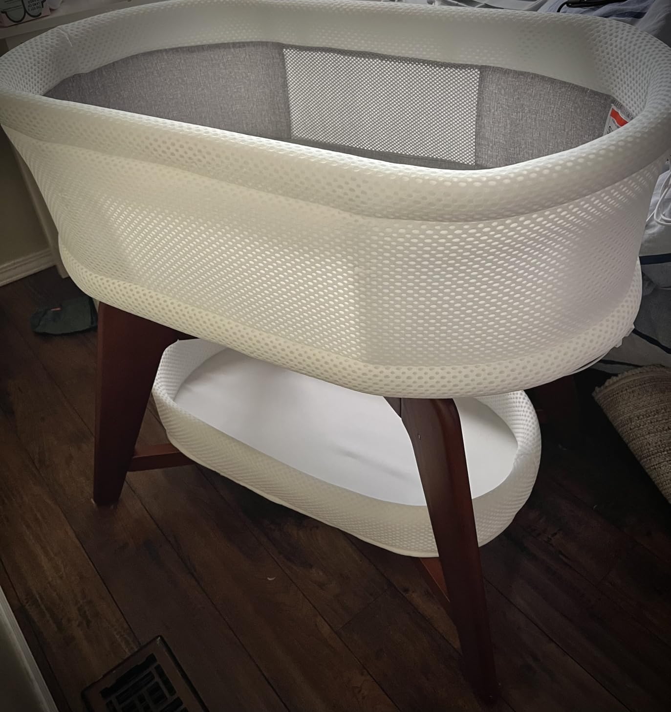 TruBliss Evi Smart Baby Bassinet Beside Sleeper with Auto-Glide, Ambient Nightlight & Sensory Sounds, Compatible with Alexa and Google Home customer photo 1