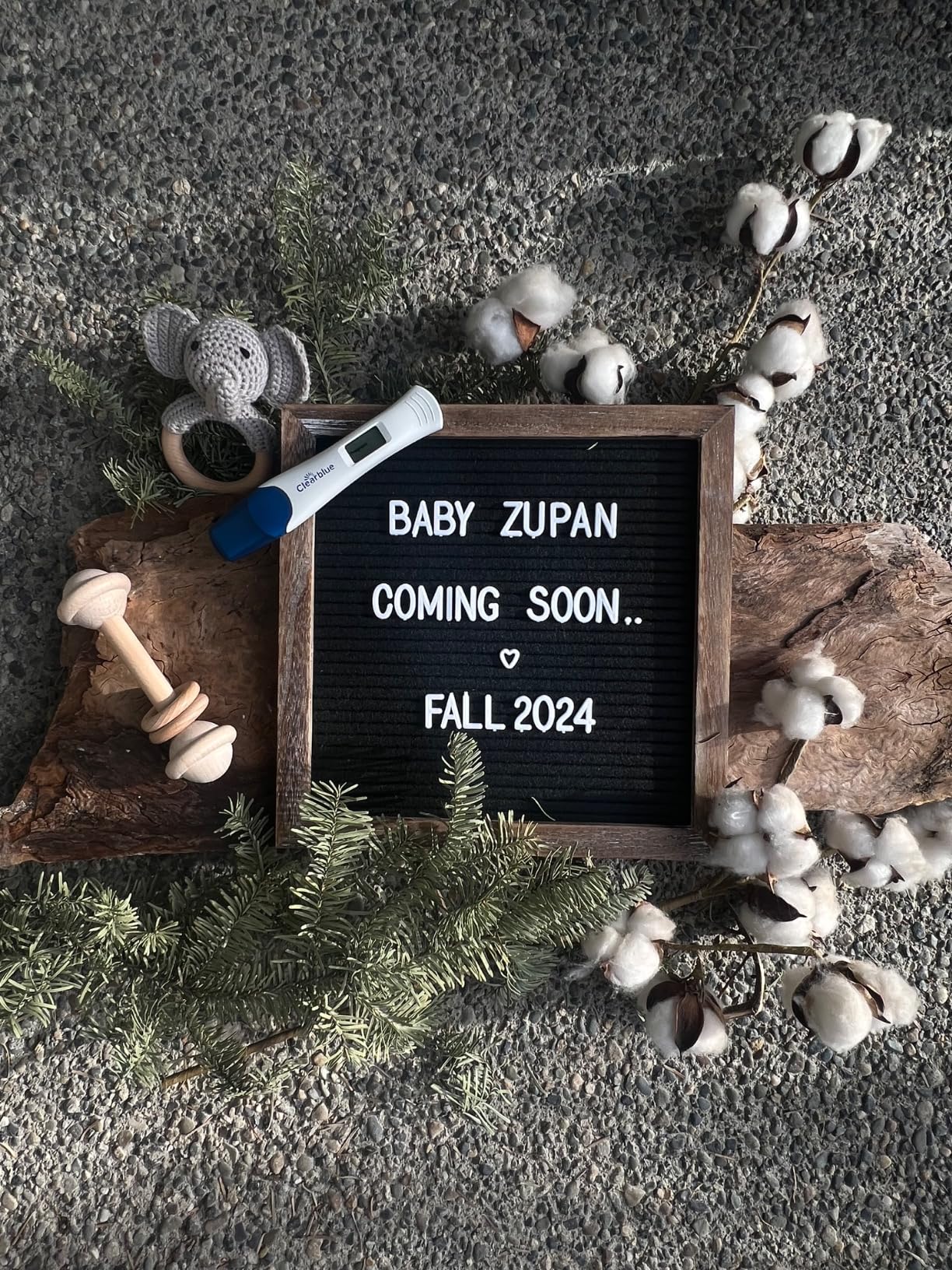 Joliecraft Woodland Friends Baby Rattle Shaker Toy with Wooden Teething Ring Gray Elephant customer photo 2
