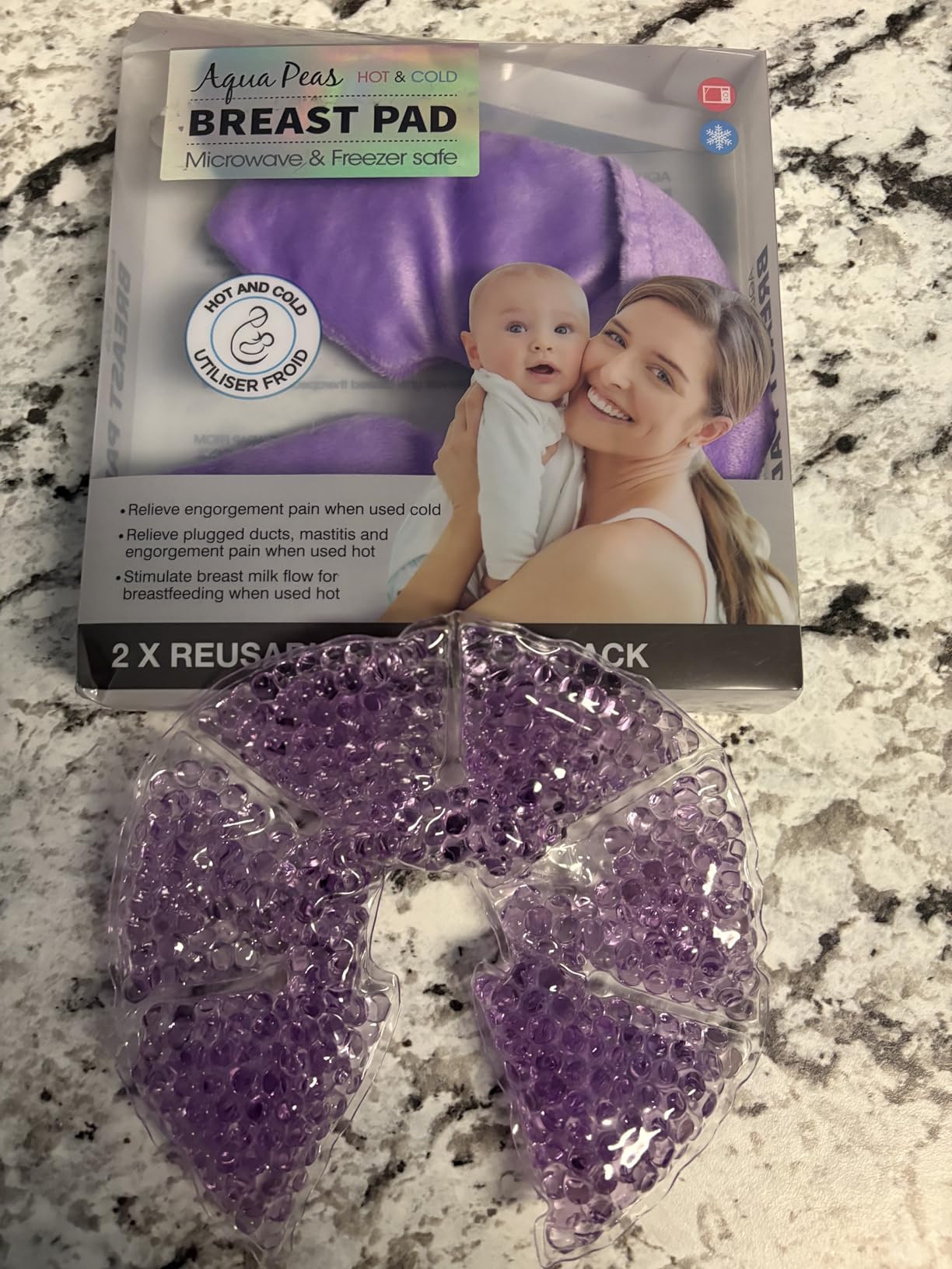 Breast Therapy Pads, Hot Cold Breastfeeding Gel Pads, Breastfeeding Essentials and Postpartum Recovery, Nursing Breast Pads Pain Relief for Mastitis customer photo 1