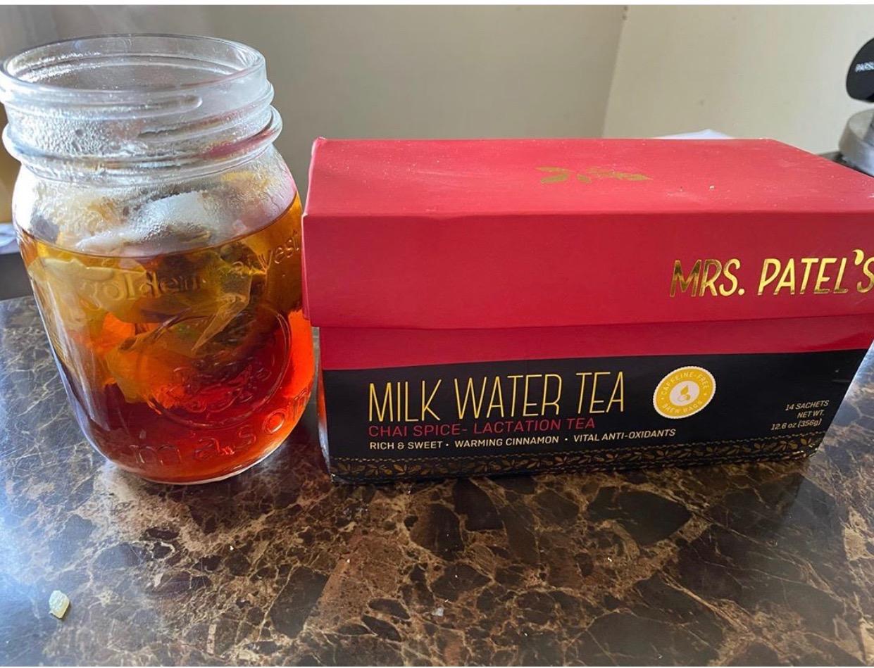 Mrs. Patel's Lactation Tea, Chai Spice Blend, Rich & Sweet for Breastfeeding & Pumping Moms, Drink Iced or Hot, Caffeine Free, Gluten Free, Dairy Free, Fenugreek Free (14 Tea Bags) customer photo 1