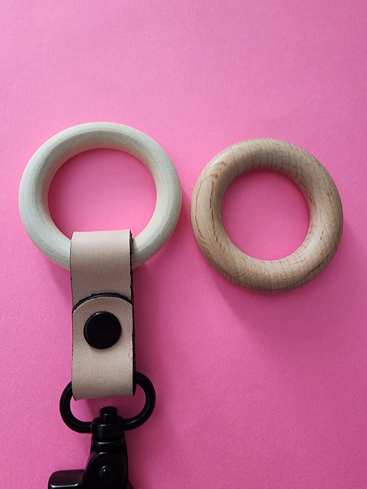 Natural Beech Wood Rings, 10 Pcs Unfinished 6cm Solid Wooden Rings Circles Without Paint for Craft, Connectors Jewelry Making customer photo 2