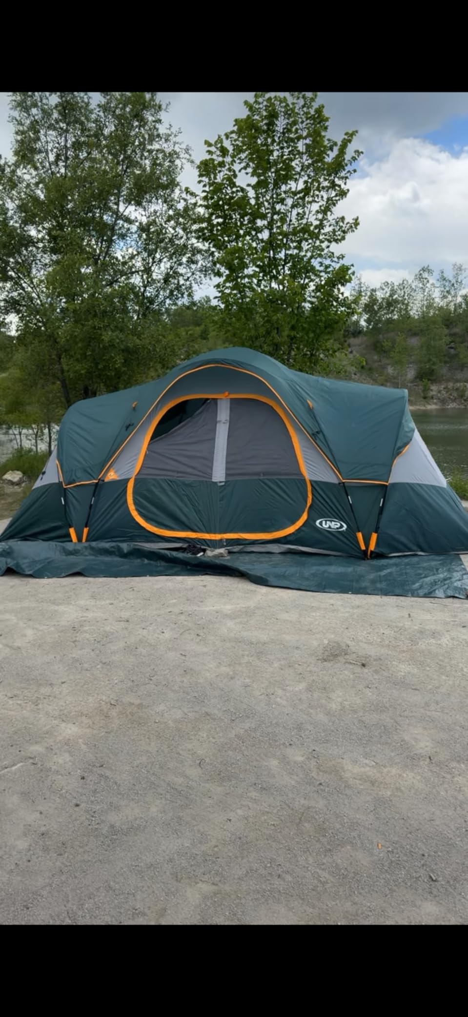 UNP Camping Tent 10-Person-Family Tents, Parties, Music Festival Tent, Big, Easy Up, 5 Large Mesh Windows, Double Layer, 2 Room, Waterproof, Weather Resistant, 18ft x 9ft x78in customer photo 2