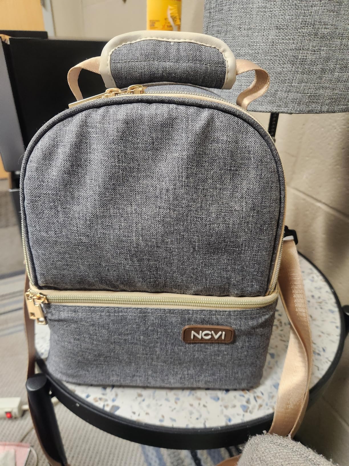 NCVI Breastmilk Cooler Bag with 2 Ice Pack, Breast Pump Bag with Cooler Fits 6 Bottles, Double Layer Breast Milk Travel Bag Baby Bottle, for Travel, Nursing Mom Daycare, Work, Picnic (Black) customer photo 1