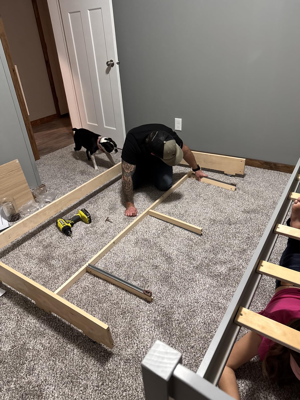 Harper & Bright Designs Twin Size Daybed with Trundle and Headboard, Wood Captains Bed Frame with Drawers and Footboard for Kids Teens, No Box Spring Needed, Space Saving, Gray customer photo 2