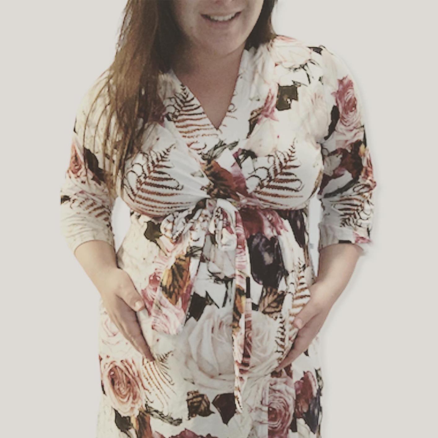 Maternity Robe for Hospital Delivery - Soft Viscose from Bamboo Postpartum Robe for Women Nursing & Lounging customer photo 2