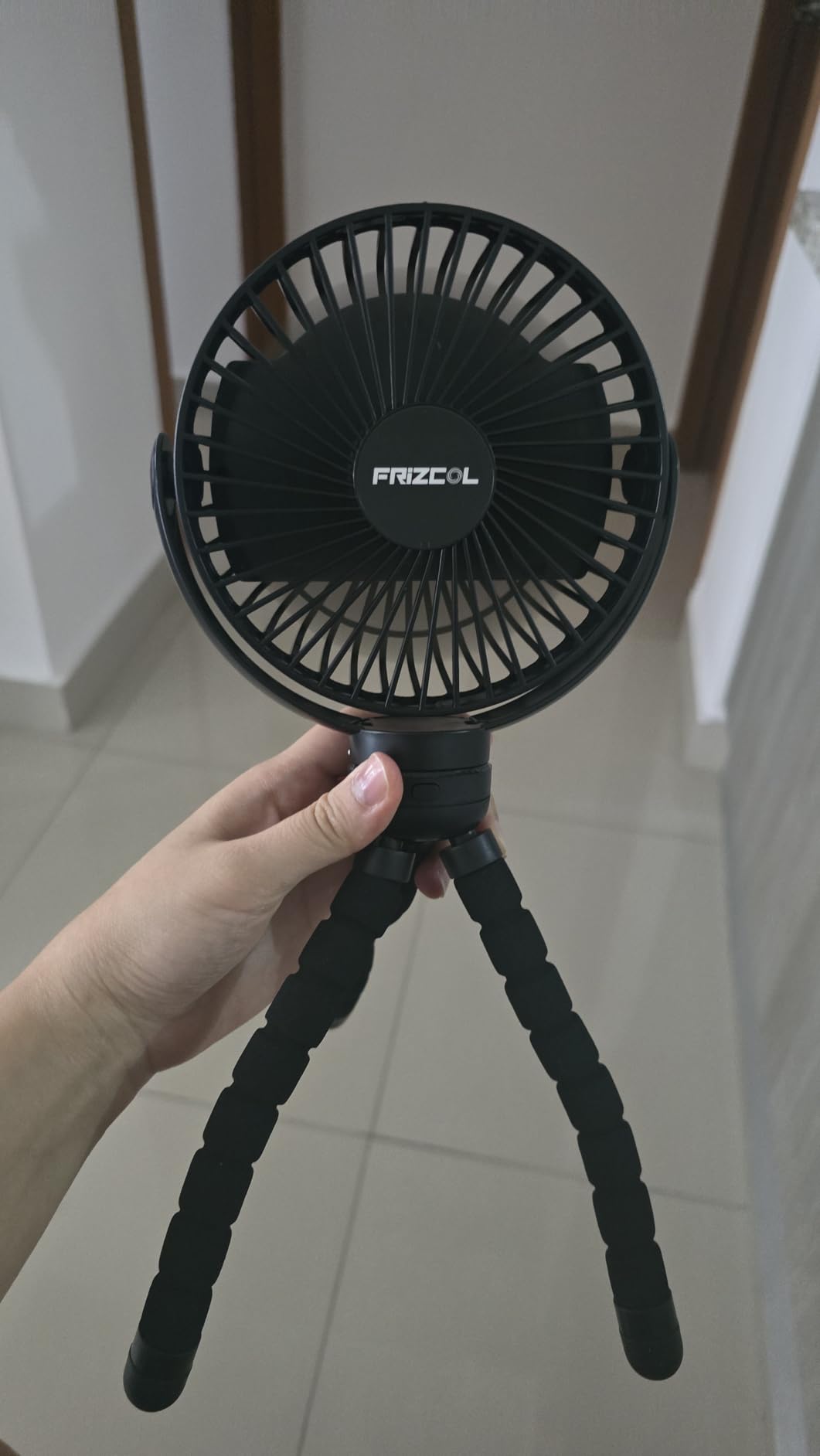 FRIZCOL Portable Stroller Fan, Use As Power Bank, 65H 12000mAh Battery Operated Fan Flexible Tripod Baby Car Seat Fans with Timming, Personal Mini Handheld/Desk/Small Clip On Fans For Stroller customer photo 1