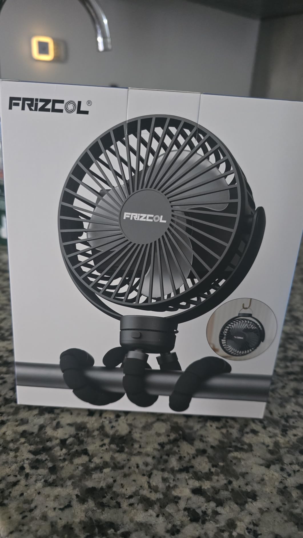 FRIZCOL Portable Stroller Fan, Use As Power Bank, 65H 12000mAh Battery Operated Fan Flexible Tripod Baby Car Seat Fans with Timming, Personal Mini Handheld/Desk/Small Clip On Fans For Stroller customer photo 2