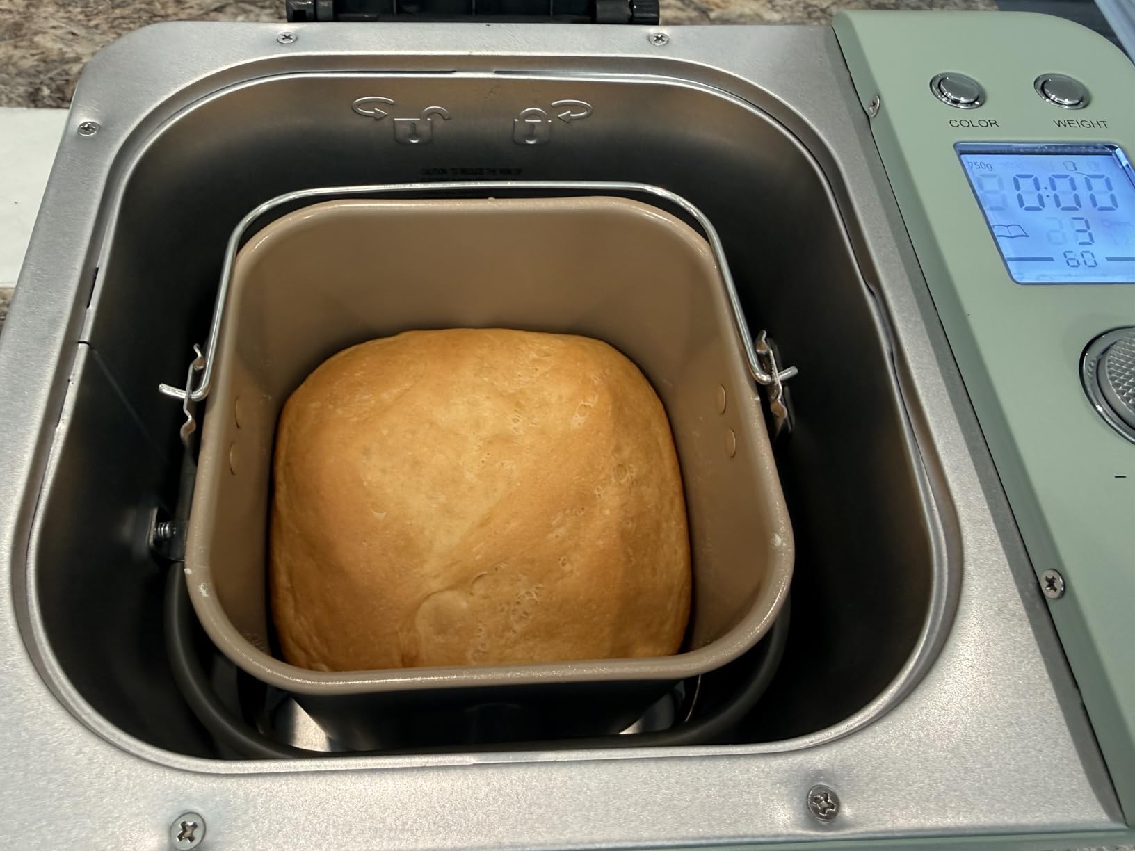 Neretva Bread Maker, 20-IN-1 2LB Bread Machine Dual Heater Bread Maker Machine Automatic with Nonstick Ceramic Pan, 15H Timer & 1H Keep Warm Set, Low Noise, Stainless Steel Breadmaker Recipe-Green customer photo 1