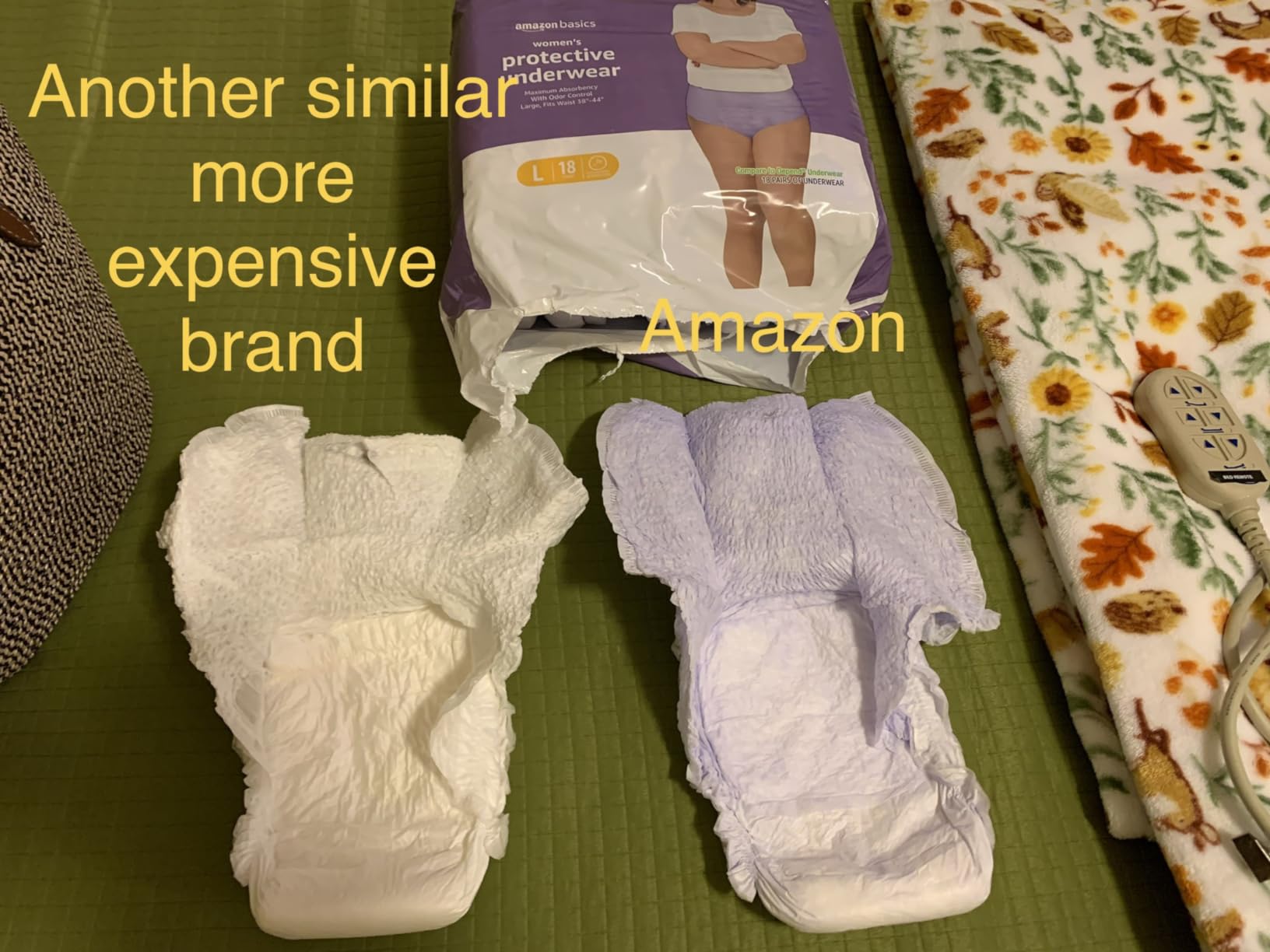 Amazon Basics Postpartum Incontinence Underwear for Women, Maximum Absorbency, Disposable, Fresh Protection, Odor Control, Comfortable Fit, Medium, Lavender, 20 Count customer photo 1