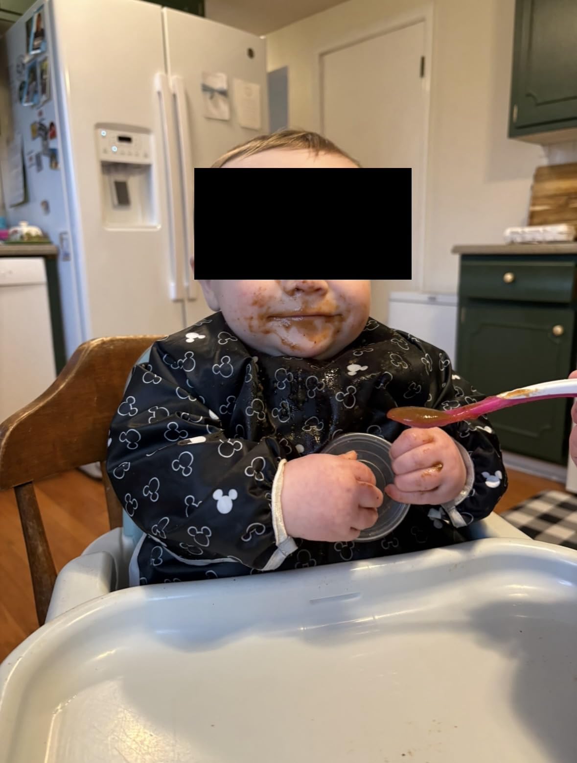 Bumkins Sleeved Bib for Girl or Boy, Baby and Toddler for 6-24 Mos, Essential Must Have for Eating, Feeding, Baby Led Weaning Supplies, Long Sleeve Mess Saving Food Catcher, Soft Fabric, Jungle customer photo 2