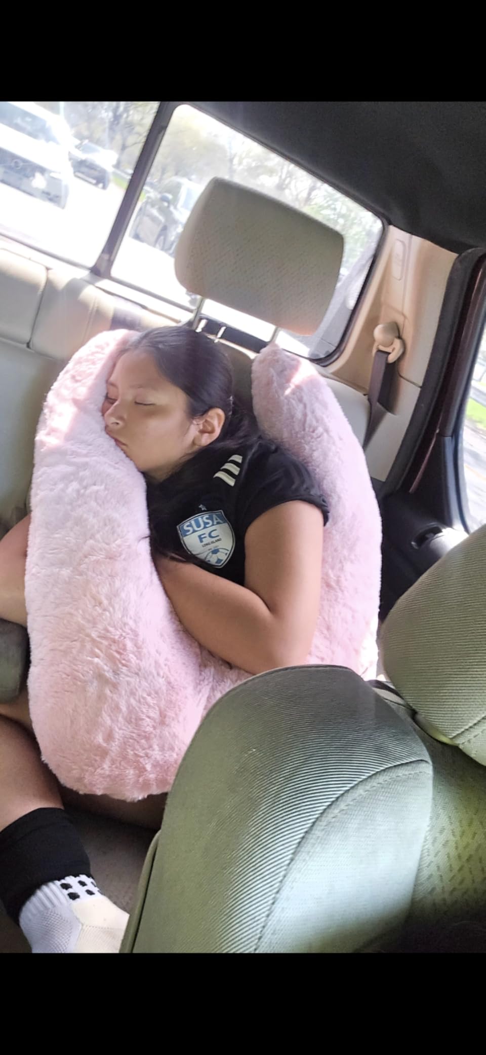 FHSGGP Travel Pillow Car Pillow Kid Car Sleeping The Sleeping Aid for Adults and Kids on Road Trips Kids Travel Pillow Gray customer photo 2