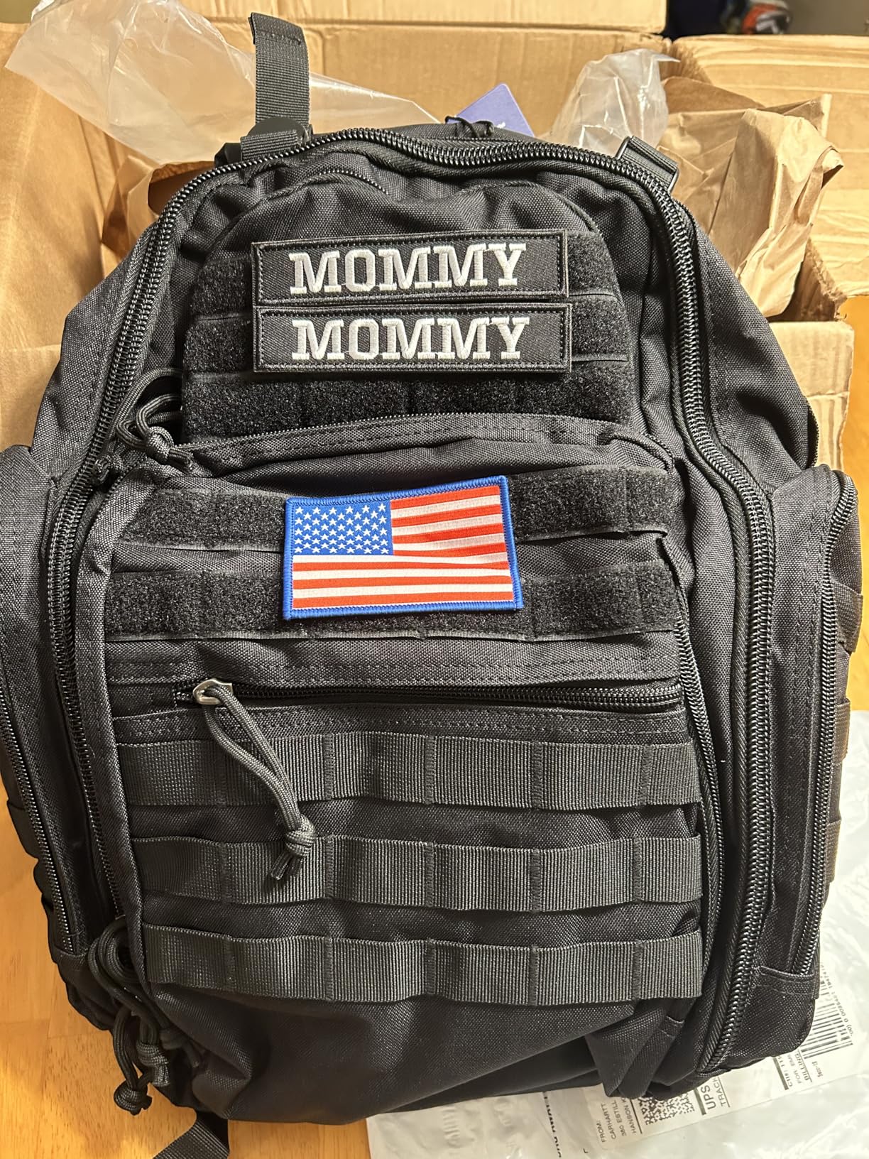 SHARKMOUTH Diaper Bag Backpack for Dad and Mom, Military Molle Diaper Pack with Insulated Bottle Holders and Wipe Pocket customer photo 1