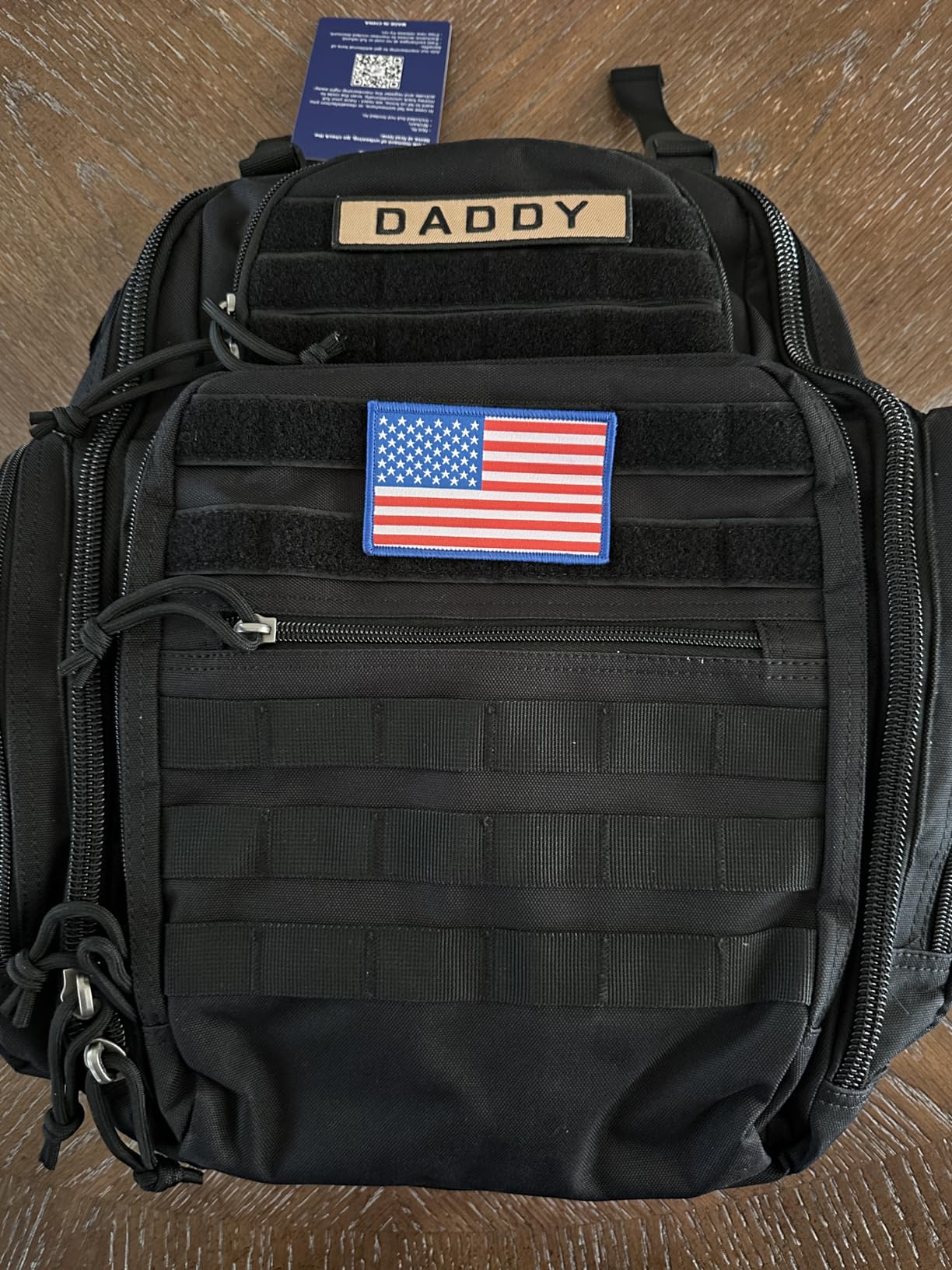 SHARKMOUTH Diaper Bag Backpack for Dad and Mom, Military Molle Diaper Pack with Insulated Bottle Holders and Wipe Pocket customer photo 2