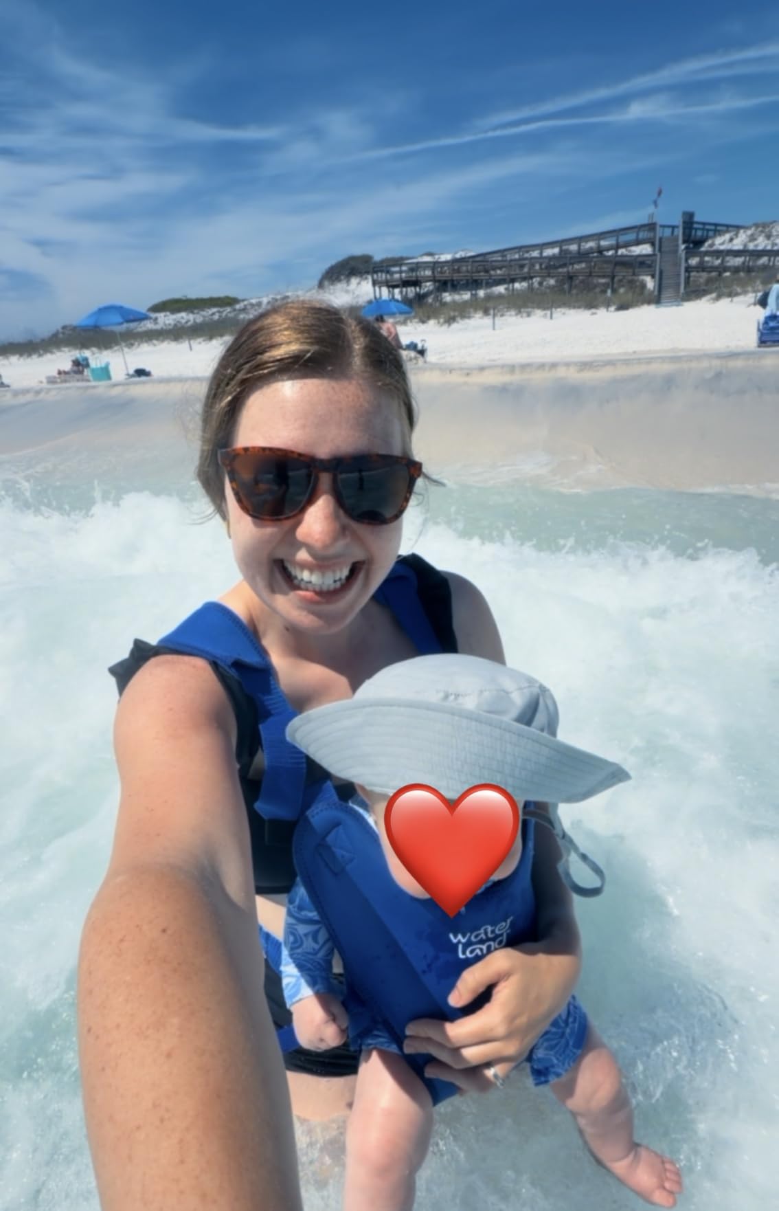 WaterLand Baby Carrier - Innovative Carrier You Can Use Both in Water & Land - Waterproof Infant Chest Holder with Adjustable Straps, Lightweight Toddler Harness for Pool & Beach (KeylimeGreen) customer photo 1