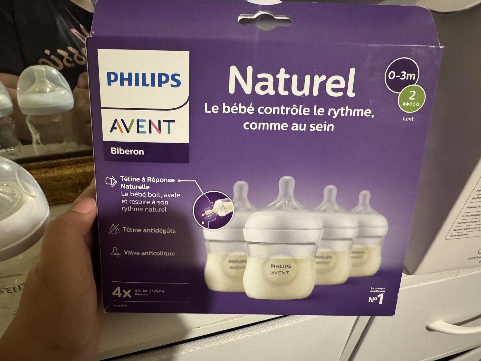 Philips Avent Natural Baby Bottles with Natural Response Nipples (Medium Flow, Flow 3), 9oz, 4-Pack, SCY903/04 customer photo 2