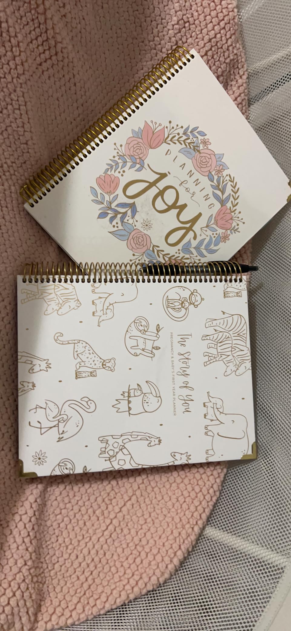 bloom daily planners New Pregnancy and Baby's First Year Calendar Planner & Keepsake Journal with Stickers - Hardcover Scrapbook Memory Book Organizer - (Undated) 8