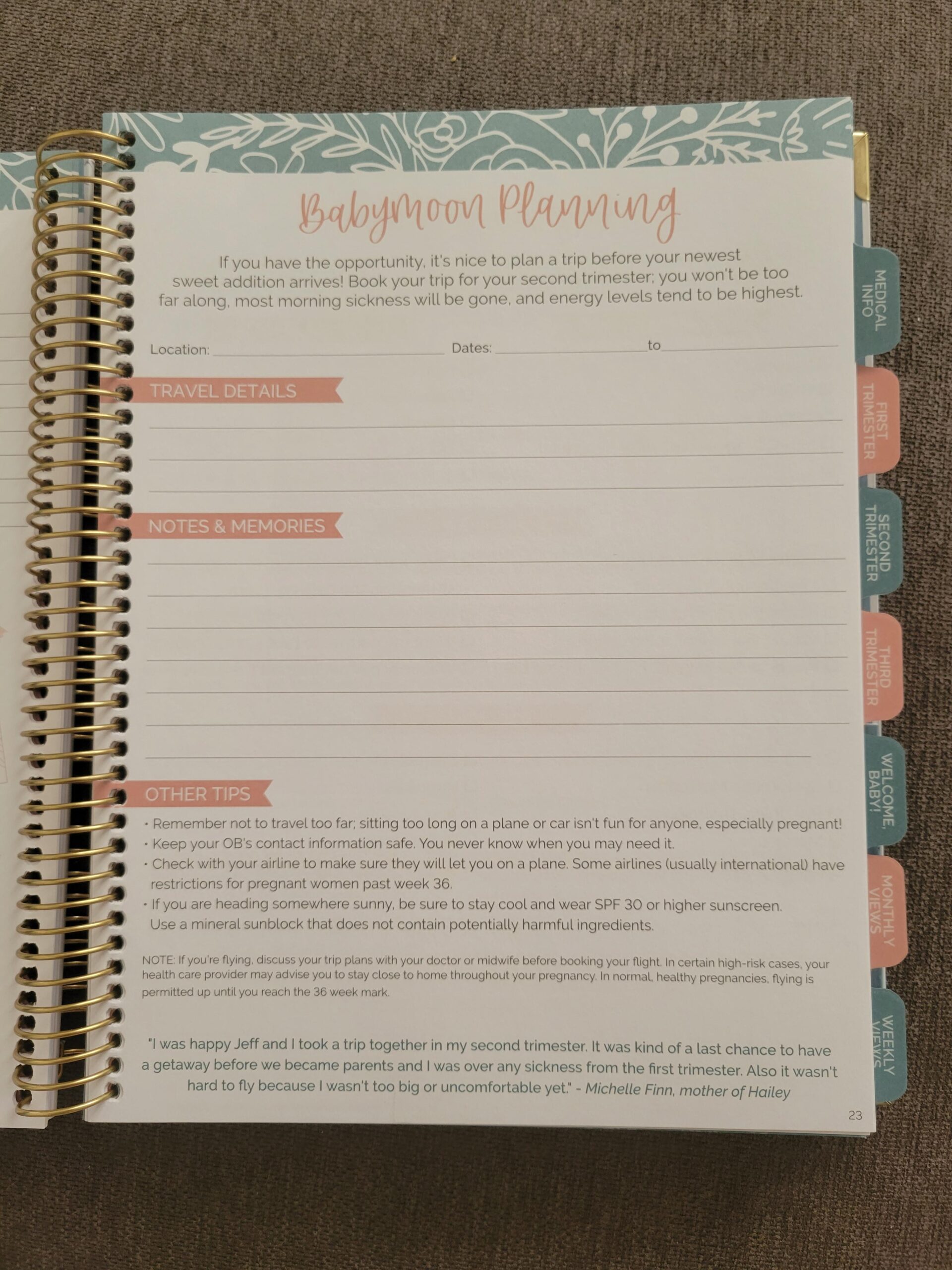 bloom daily planners New Pregnancy and Baby's First Year Calendar Planner & Keepsake Journal with Stickers - Hardcover Scrapbook Memory Book Organizer - (Undated) 8
