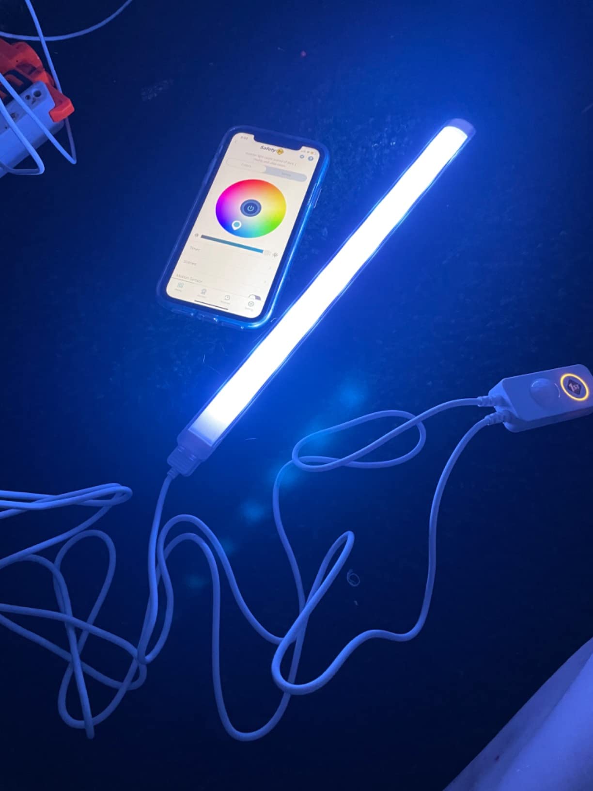 Safety 1st Connected Under Crib Smart Light - Motion Activated Night Light, Dimmable and Full Color Control, Nursery and Bedroom Lighting, Wi-Fi Enabled, iOS and Android Compatible customer photo 2