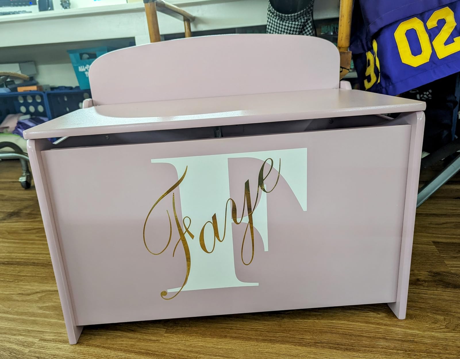 Delta Children MySize Deluxe Toy Box, Dusty Rose customer photo 1